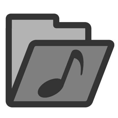 Download free music note grey folder icon